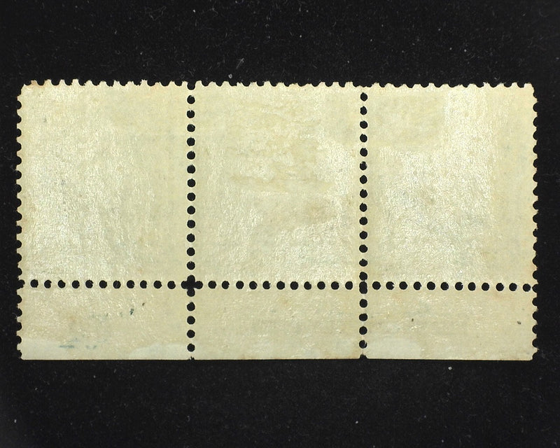 #273 Bottom margin strip of 3, imprint and PL#64. Mint F LH - US Stamp