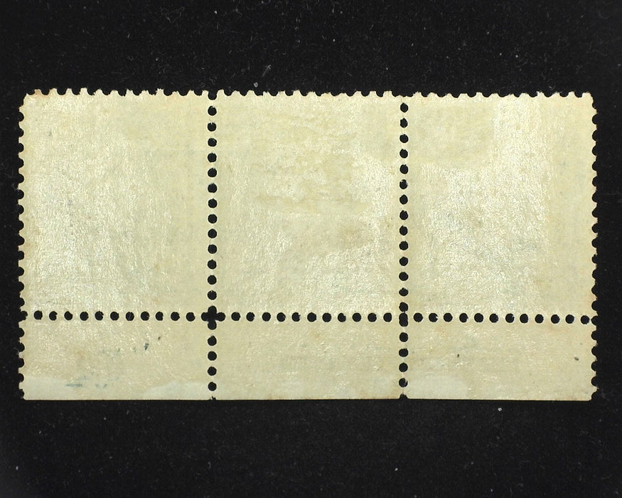 #273 Bottom margin strip of 3, imprint and PL#64. Mint F LH - US Stamp
