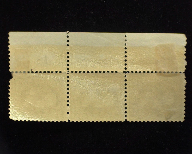 #253 Right margin strip of 3, imprint and PL#48. Mint F LH Center stamp is NH. - US Stamp