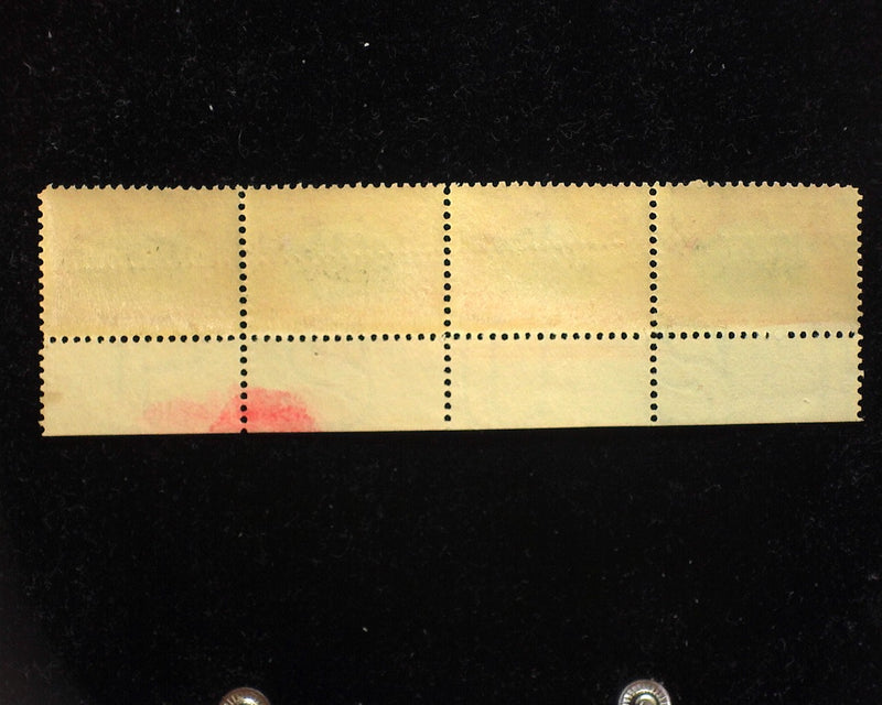 #295 2c Pan American Bottom margin strip of 4, imprint and PL#1098 and 1166. Pretty show piece. Mint F/Vf NH - US Stamp