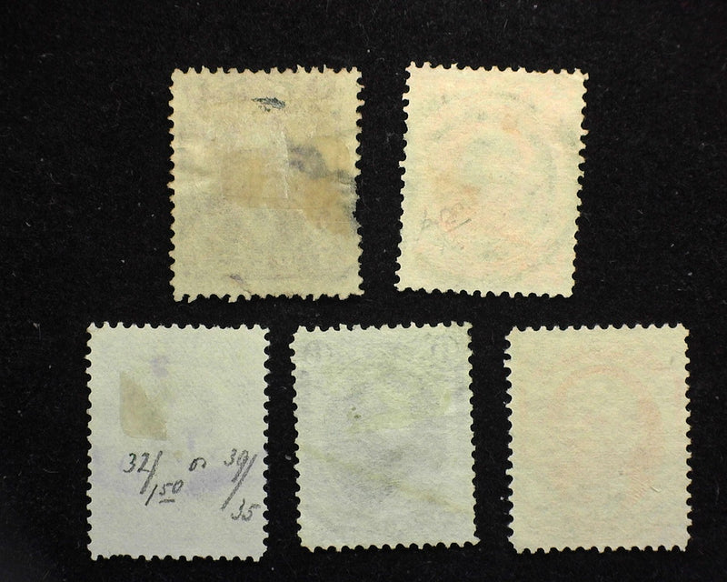 #30 - 34 Hawaii F Used - US Stamps