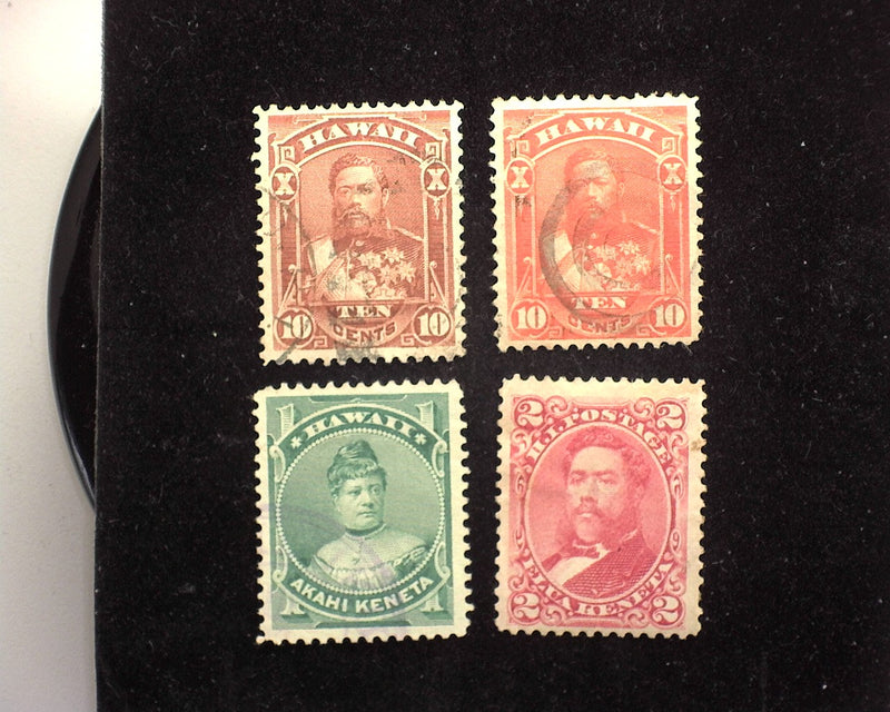 #42, 43, 44, 45 Hawaii Vf Used - US Stamp