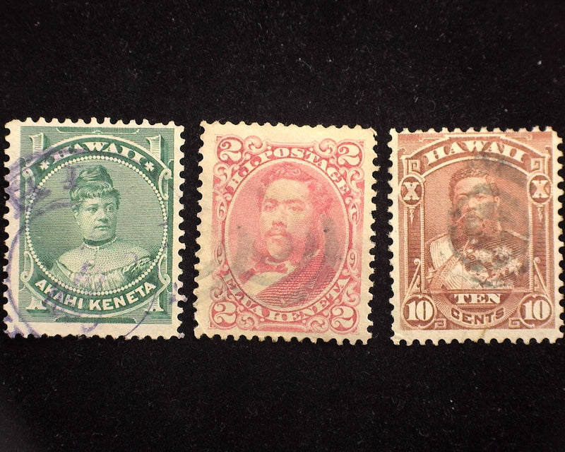 #42 - 44 Hawaii F/Vf Used - US Stamp