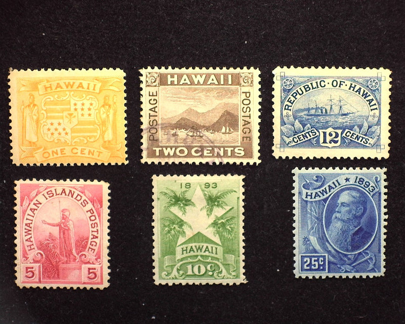 #74 - 79 Hawaii #75 is used. Mint Vf - US Stamp