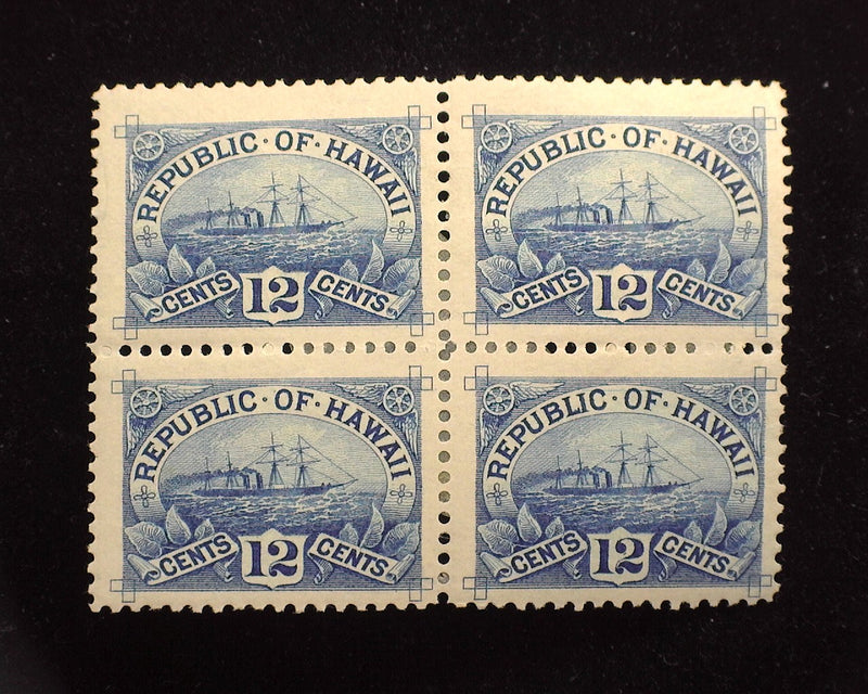 #78 Hawaii Choice block of 4. Mint Vf/Xf LH - US Stamp