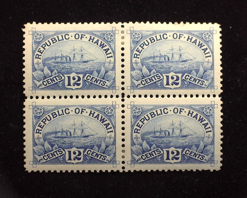 #78 Hawaii Outstanding block of 4. A Gem!. Mint Sup LH - US Stamp
