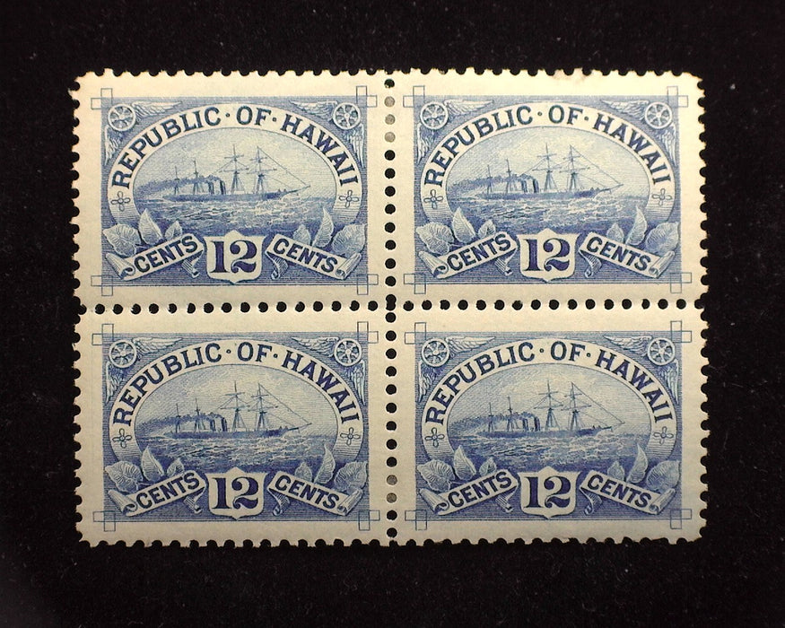 #78 Hawaii Outstanding block of 4. A Gem!. Mint Sup LH - US Stamp