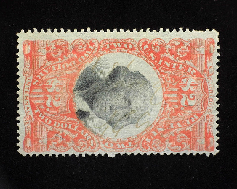 #R145 $2.00 Revenue. Brilliant color. F/Vf Used - US Stamp