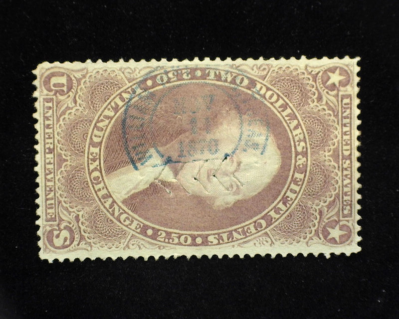 #R84c $2.50 Revenue. Cut cancel. Vf Used - US Stamp