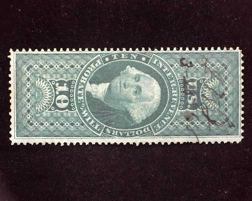 #R95c $10.00 Revenue. Vf Used - US Stamp