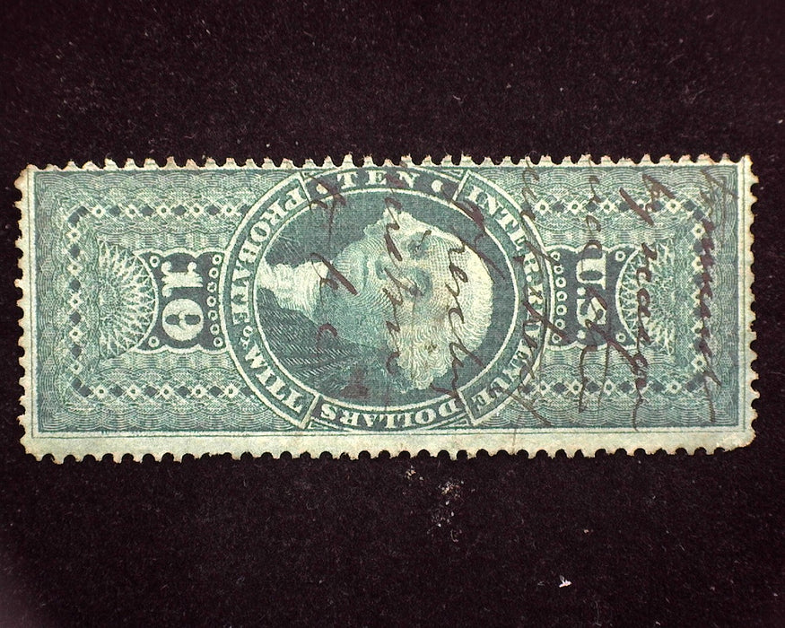#R96c $10.00 Revenue. F Used - US Stamp