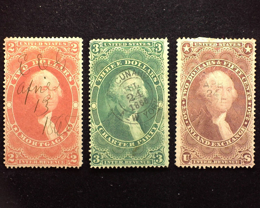 #R82c, R84c, R85c Revenue. F Used - US Stamp