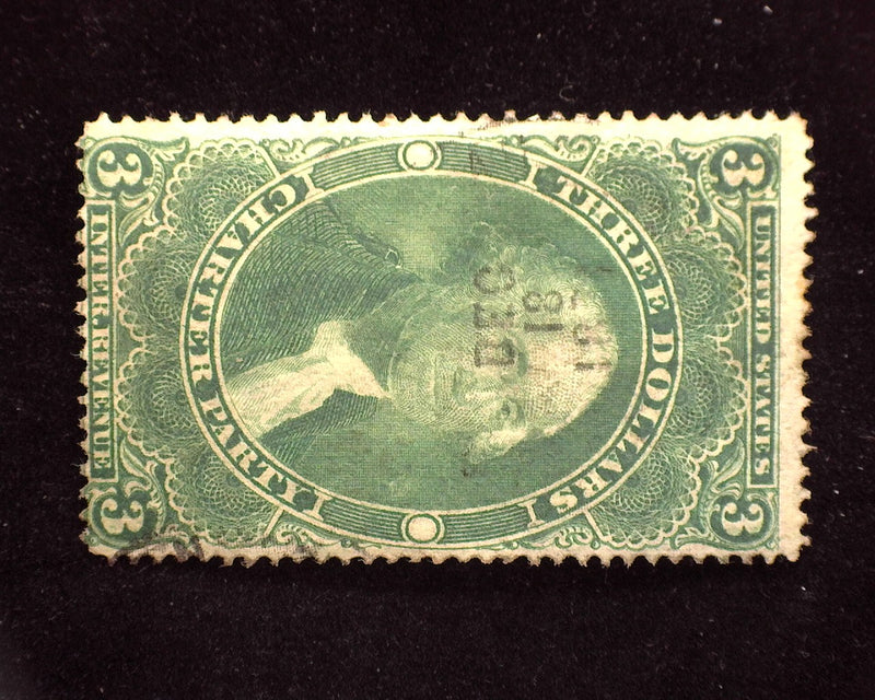 #R85c $3 Revenue. F Used - US Stamp