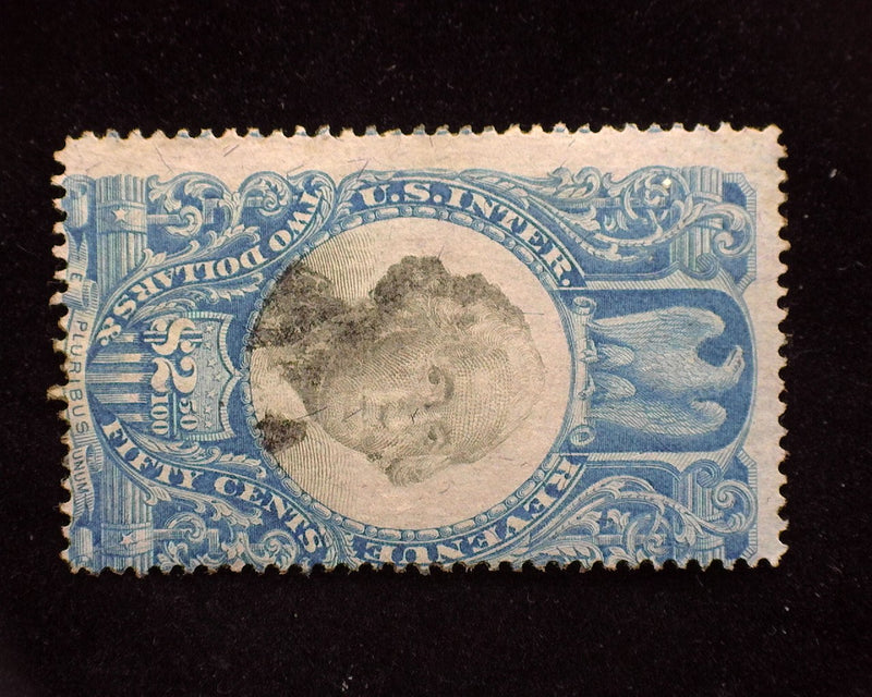 #R124 $2.50 Revenue. No cut cancel. AVG Used - US Stamp