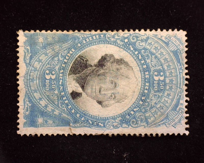 #R125 $3.50 Revenue. No cut cancel. F Used - US Stamp