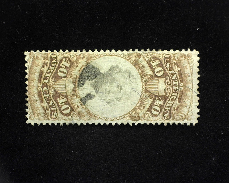 #R41 40c Revenue. No cut cancel. F+ Used - US Stamp