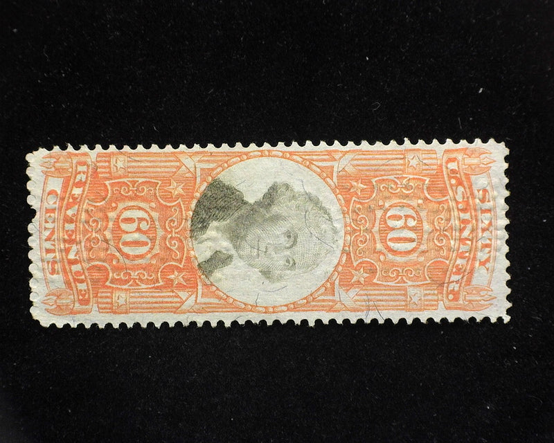#R142 60c Revenue. Embossed cancel. F Used - US Stamp