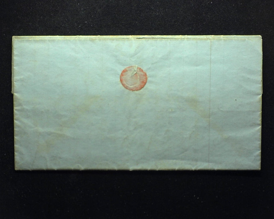 #10 Cover 2 1/2 margin stamp with very faint cancel on folded letter from Owensboro, KY to New Orleans. -  US Stamp