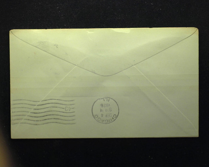 #C4 Cover Stamp tied to cover by 1st Flight Philadelphia via Sesqui centennial route 9-4-26 to Chicago. Some edge tearing on cover. Used F - US Stamp