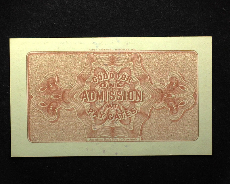 #245 Var Worlds Fair 1893 Entry Ticket. Great addition to any Columbian set. Mint - US Stamp