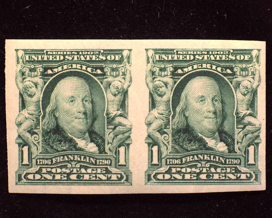 #314 Very choice horizontal pair. Mint XF NH - US Stamp