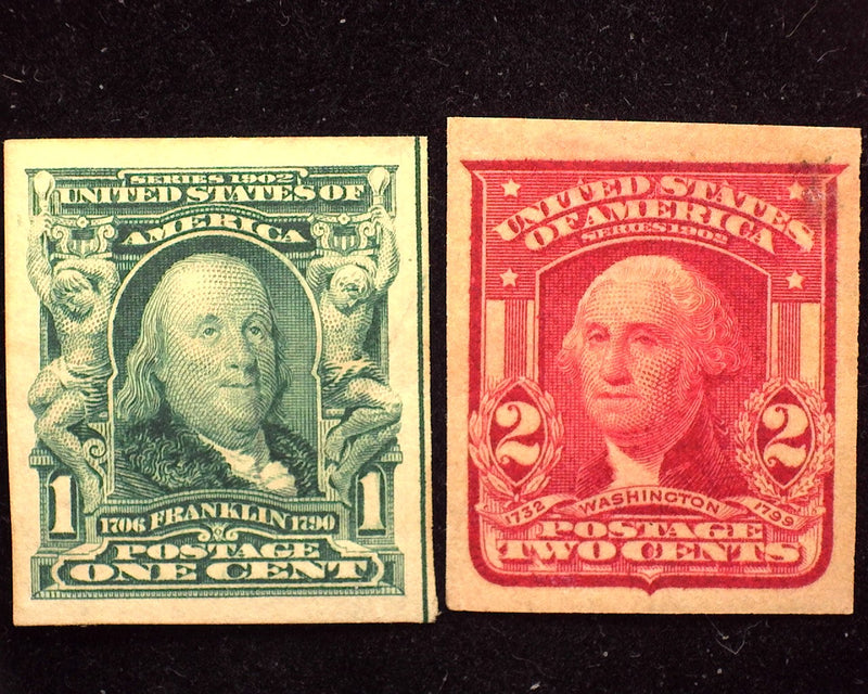 #314, 320 1906 Issue Imperforate. Mint XF LH - US Stamp