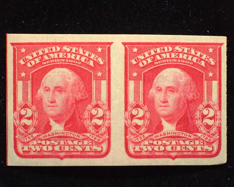 #320 Very choice horizontal pair. Mint XF/S NH - US Stamp
