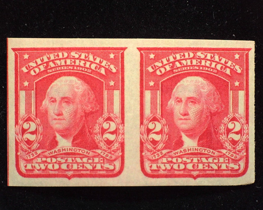 #320 Very choice horizontal pair. Mint XF/S NH - US Stamp
