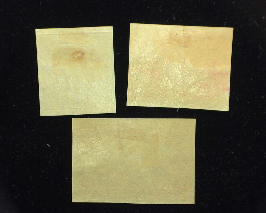 #368, 371, 373 1909 Issue Imperforate. Mint VF/XF H - US Stamp