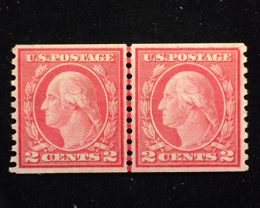 #455 Choice joint line pair. Mint XF LH - US Stamp