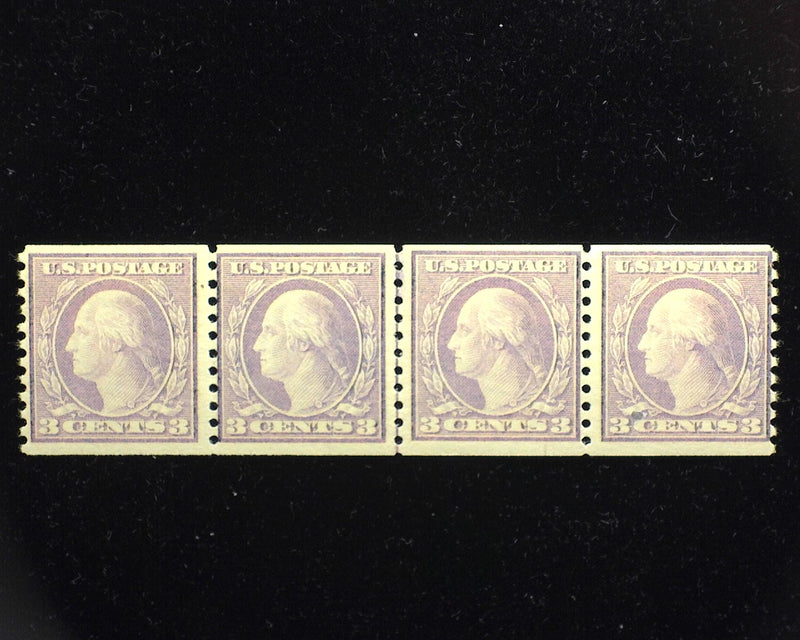 #493 Choice joint line pair strip of 4. Mint F/VF NH - US Stamp
