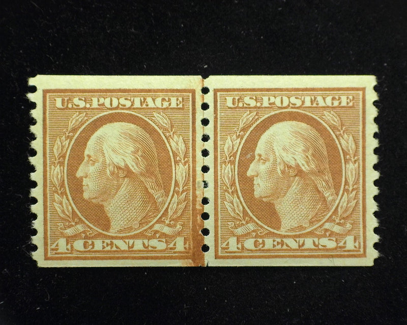 #495 Fresh joint line pair. Mint VF/XF LH - US Stamp
