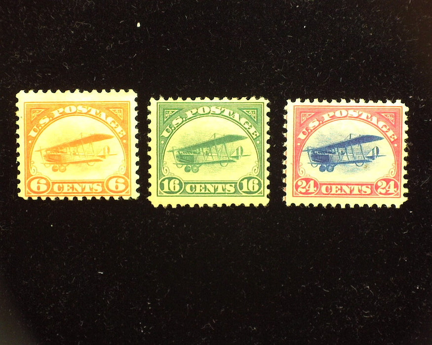 #C1-3 1918 Airmail Issue. Fresh set. Mint F LH - US Stamp