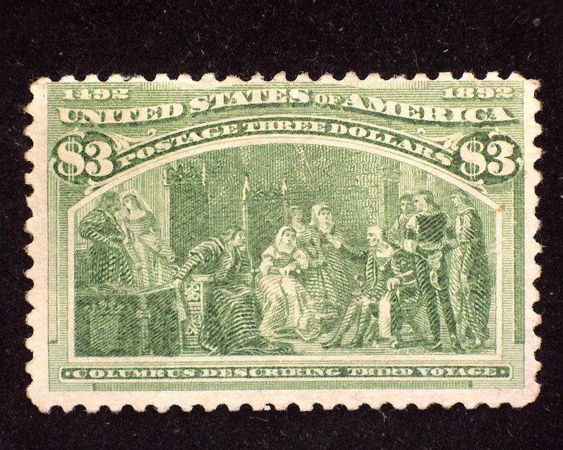 #243 $3.00 Columbian Rich color. Mint F No gum Fresh deep color. - US Stamp