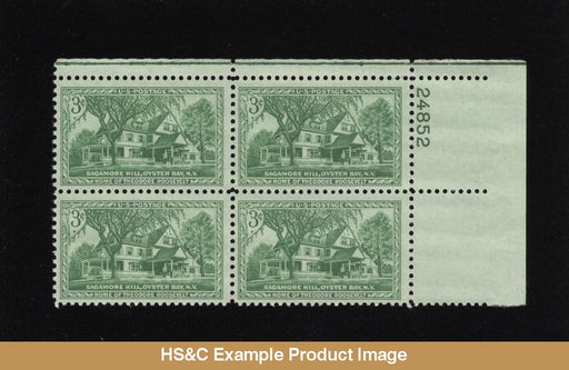 #1023 3 Cents Sagamore Hill Mnh Plate Block Us Stamps F/vf Pb Generic