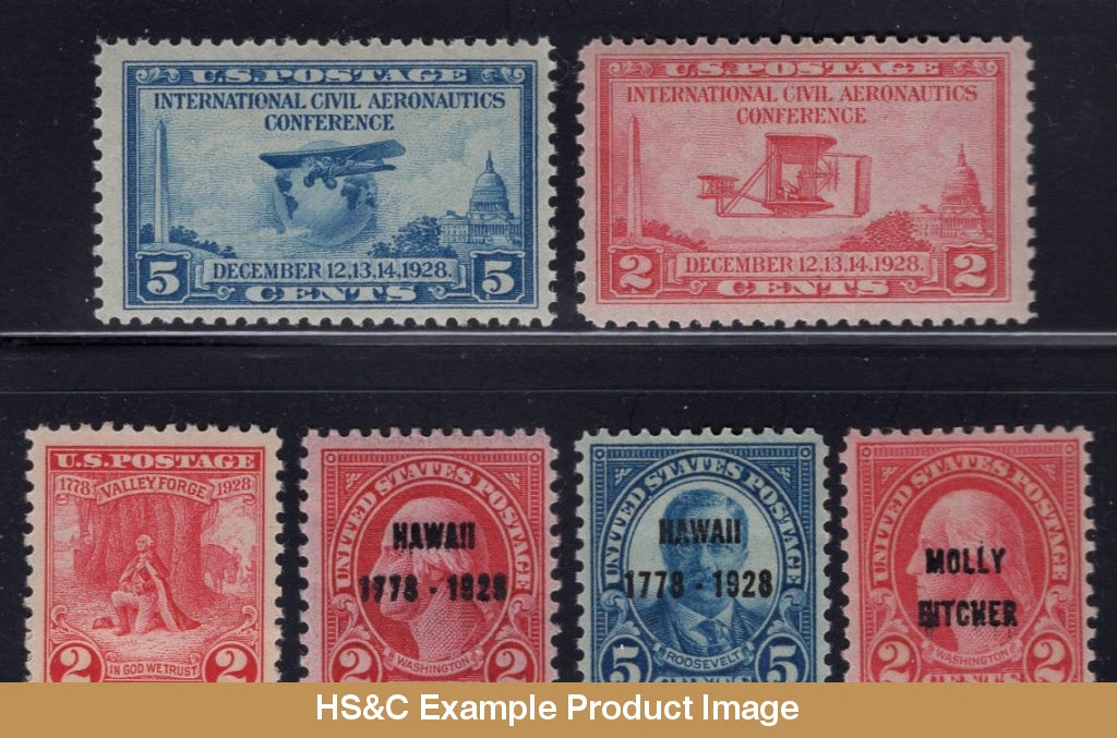 1928 Us Commemorative Stamp Year Set Mnh #645-650 F/vf Stamps Generic Sets
