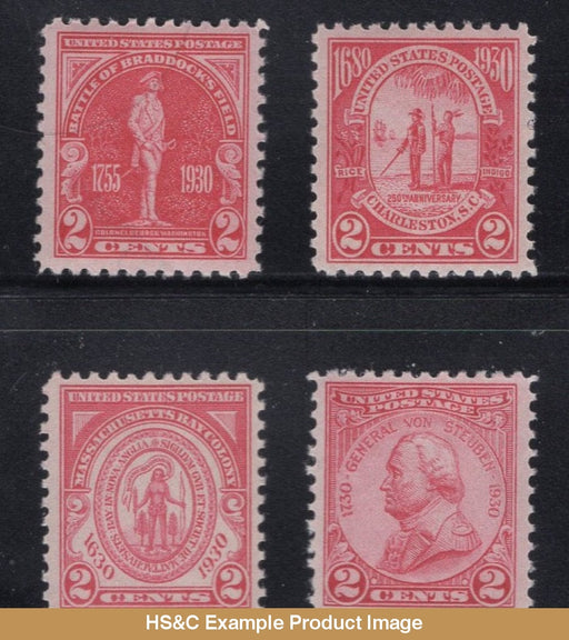 1930 Us Commemorative Stamp Year Set Mnh #682-683 688-689 F/vf Stamps Generic Sets