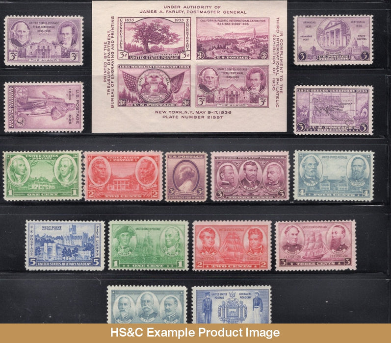 1936 Us Commemorative Stamp Year Set Mnh #776-794 F/vf Stamps Generic Sets