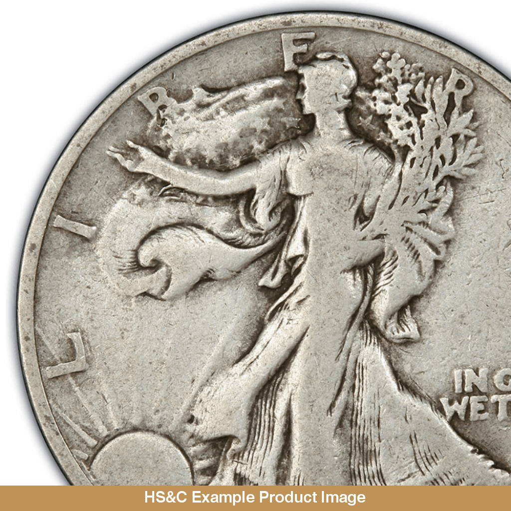 HS C 1937 Walking Liberty Half Dollar Average Circulated Coin