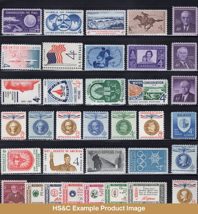 1960 Us Commemorative Stamp Year Set Mnh #1139-1173 F/vf Stamps Generic Sets