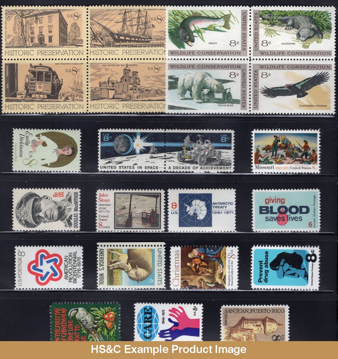 US Commemorative Stamps From 1963. Complete Set Of 13. # 1180, 1230-41.  Used. 