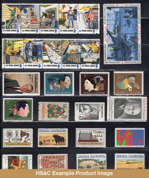 1973 Us Commemorative Stamp Year Set Mnh #1475-1508 F/vf Stamps Generic Sets