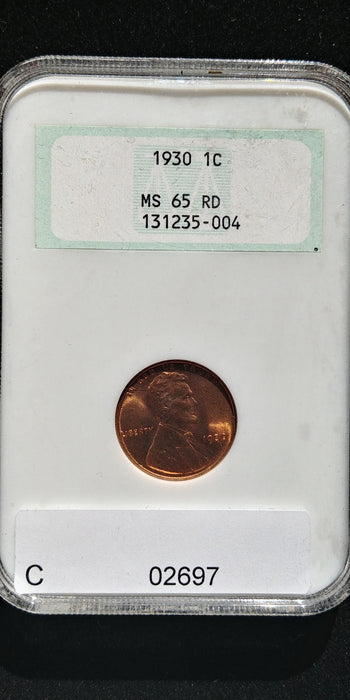 1930 Lincoln Wheat Cent NGC MS-65 Full Red - US Coin
