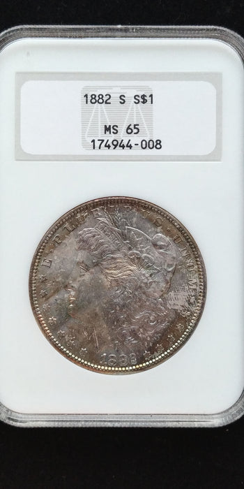 1882 S Morgan Dollar NGC - MS-65 Beautifully toned. - US Coin