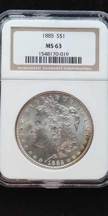 1885 Morgan Dollar NGC - MS 63 - US Coin