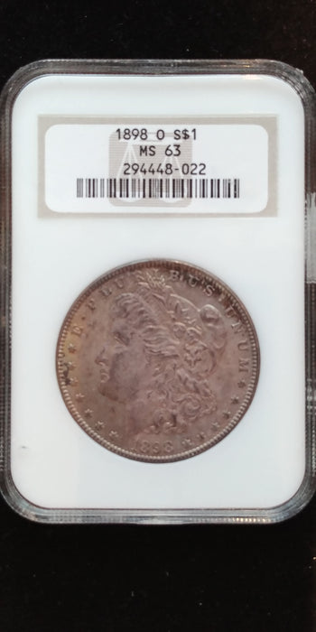 1898 O Morgan Dollar NGC - MS-63 - US Coin