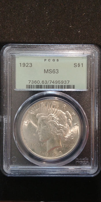 1923 Peace Dollar PCGS MS-63 - US Coin
