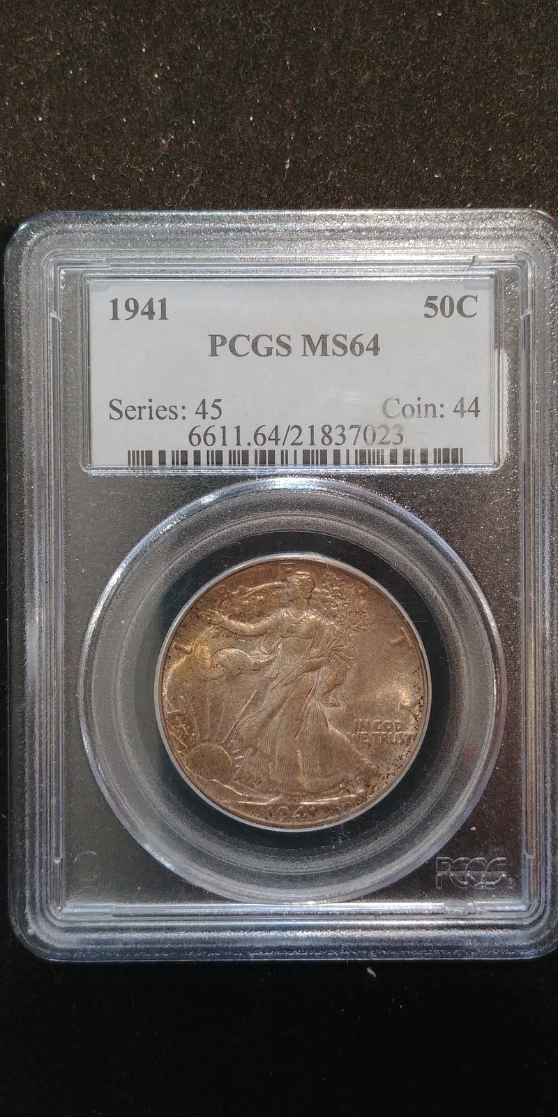 1941 Walking Liberty Half Dollar PCGS MS64 - US Coin
