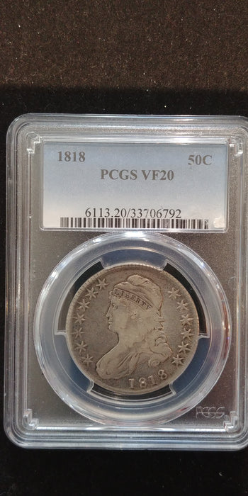 1818 Capped Bust Half Dollar PCGS VF20 - US Coin