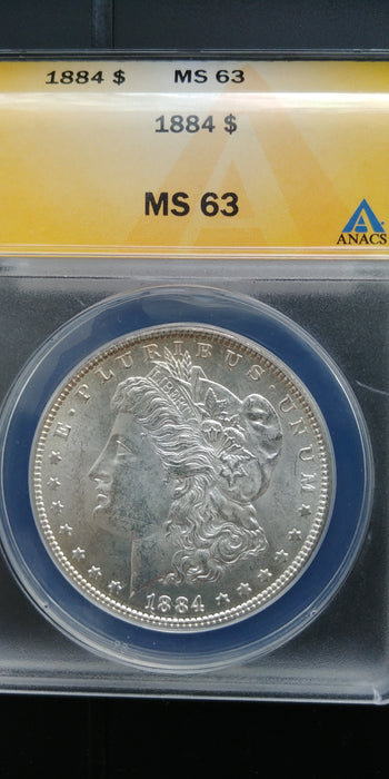 1884 Morgan Dollar ANACS - MS63 - US Coin